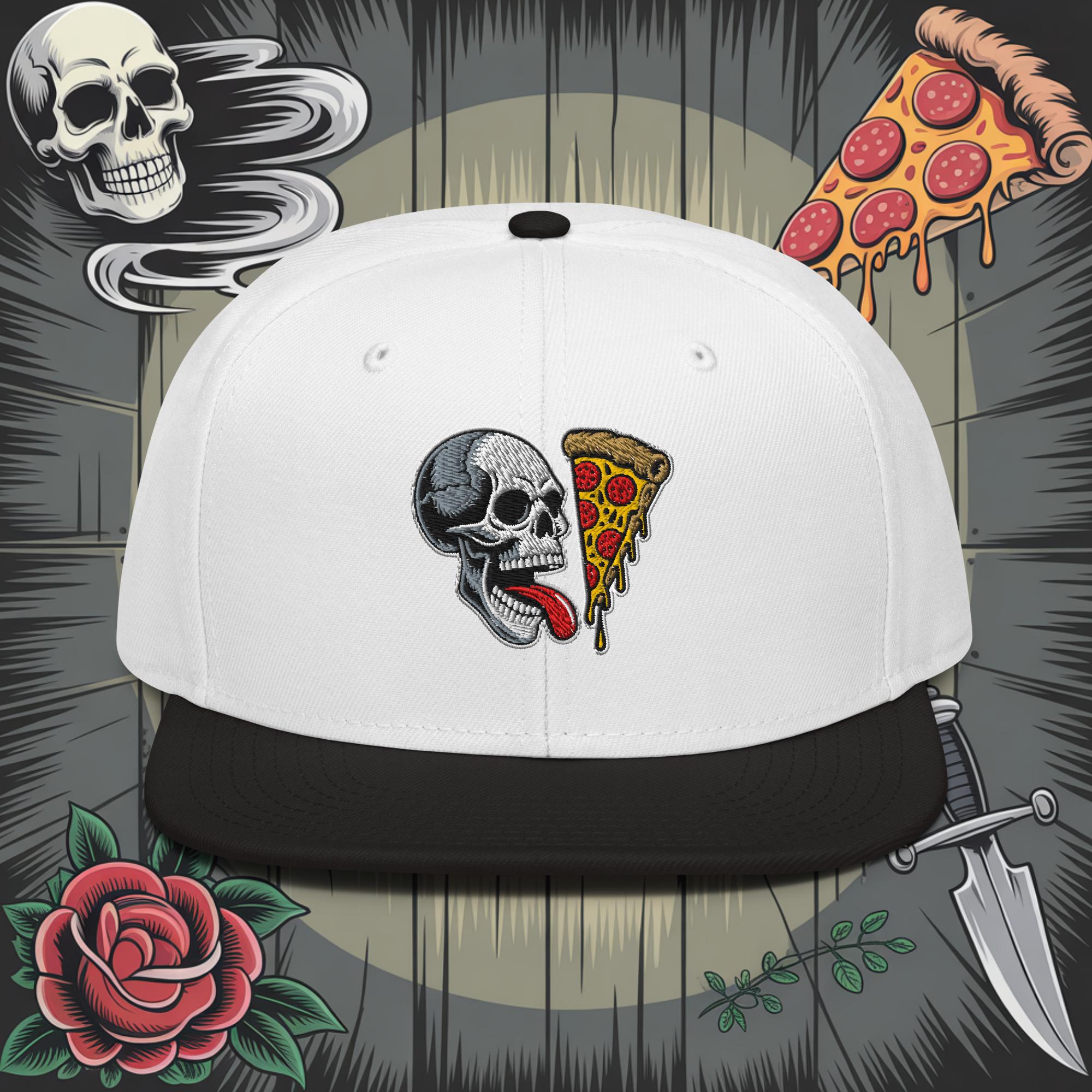 Skull Slice Snapback Hat – Skeleton Pizza Supply Co.