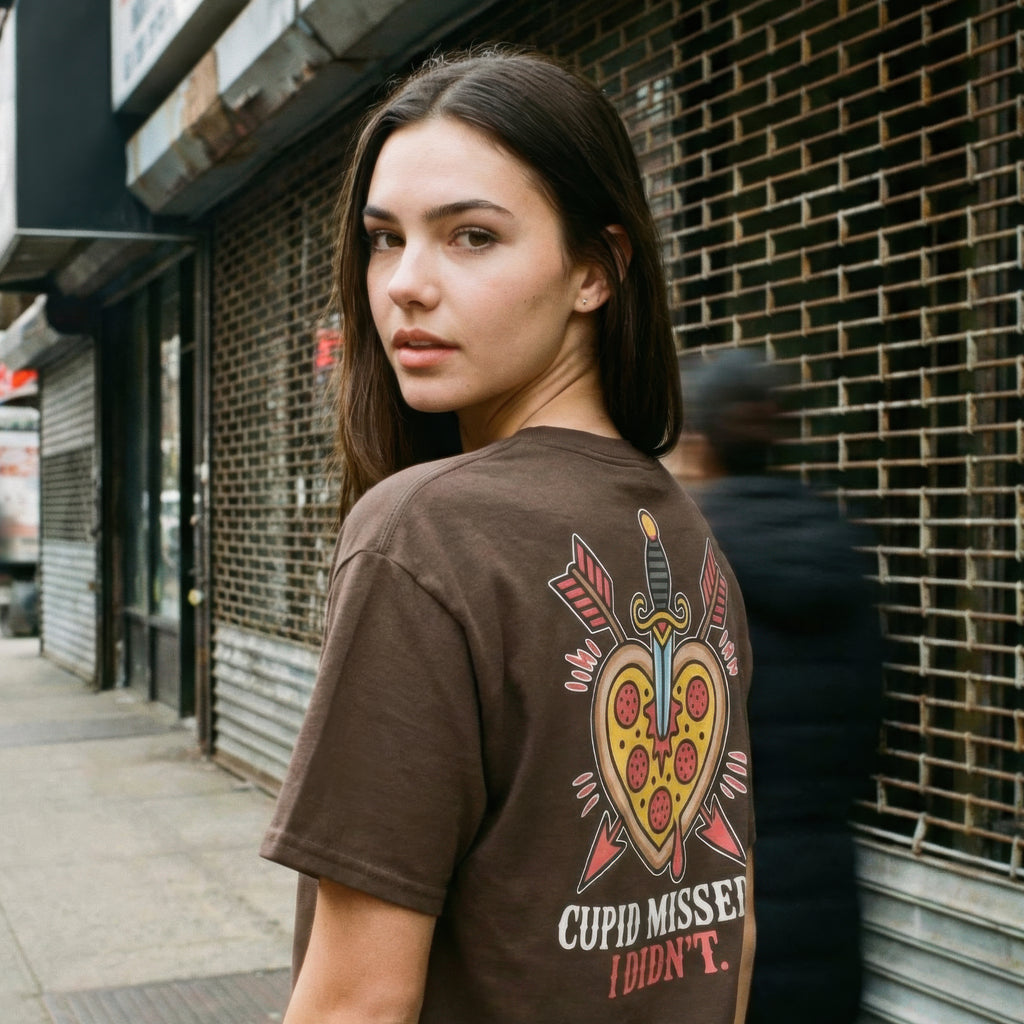 Cupid Missed Back Print Tee