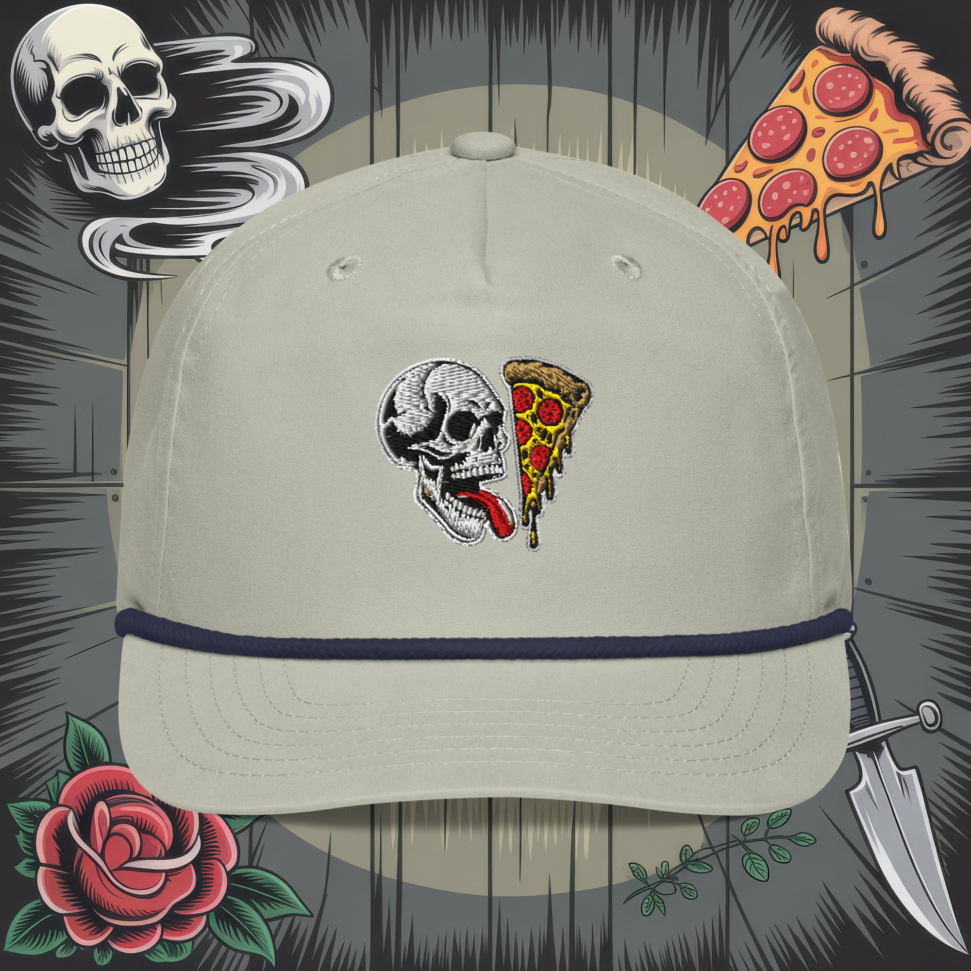 Skull Slice Grandpa Rope Cap
