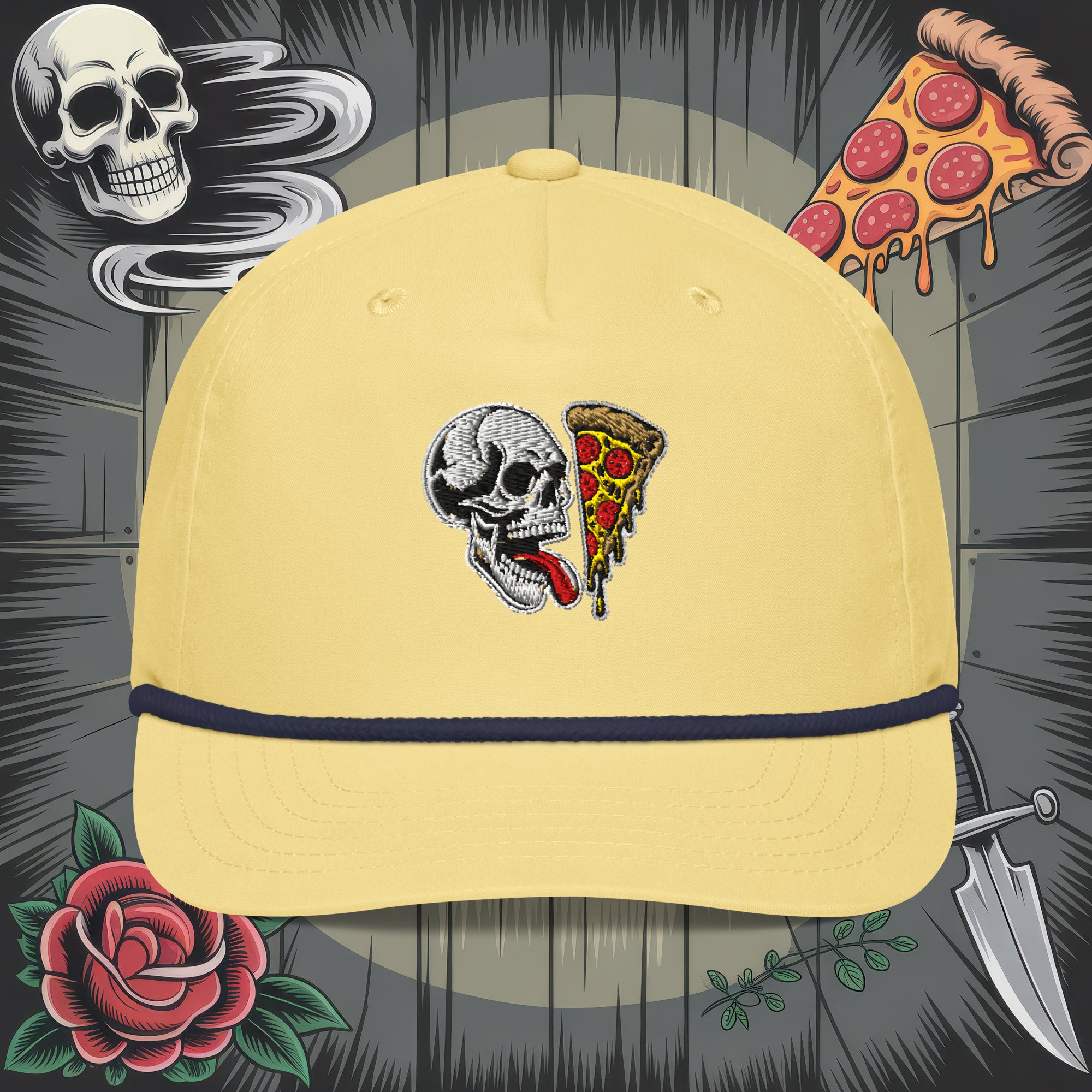 Skull Slice Grandpa Rope Cap