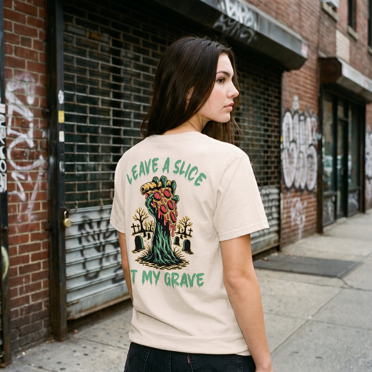 Grave Slice Back Print Tee