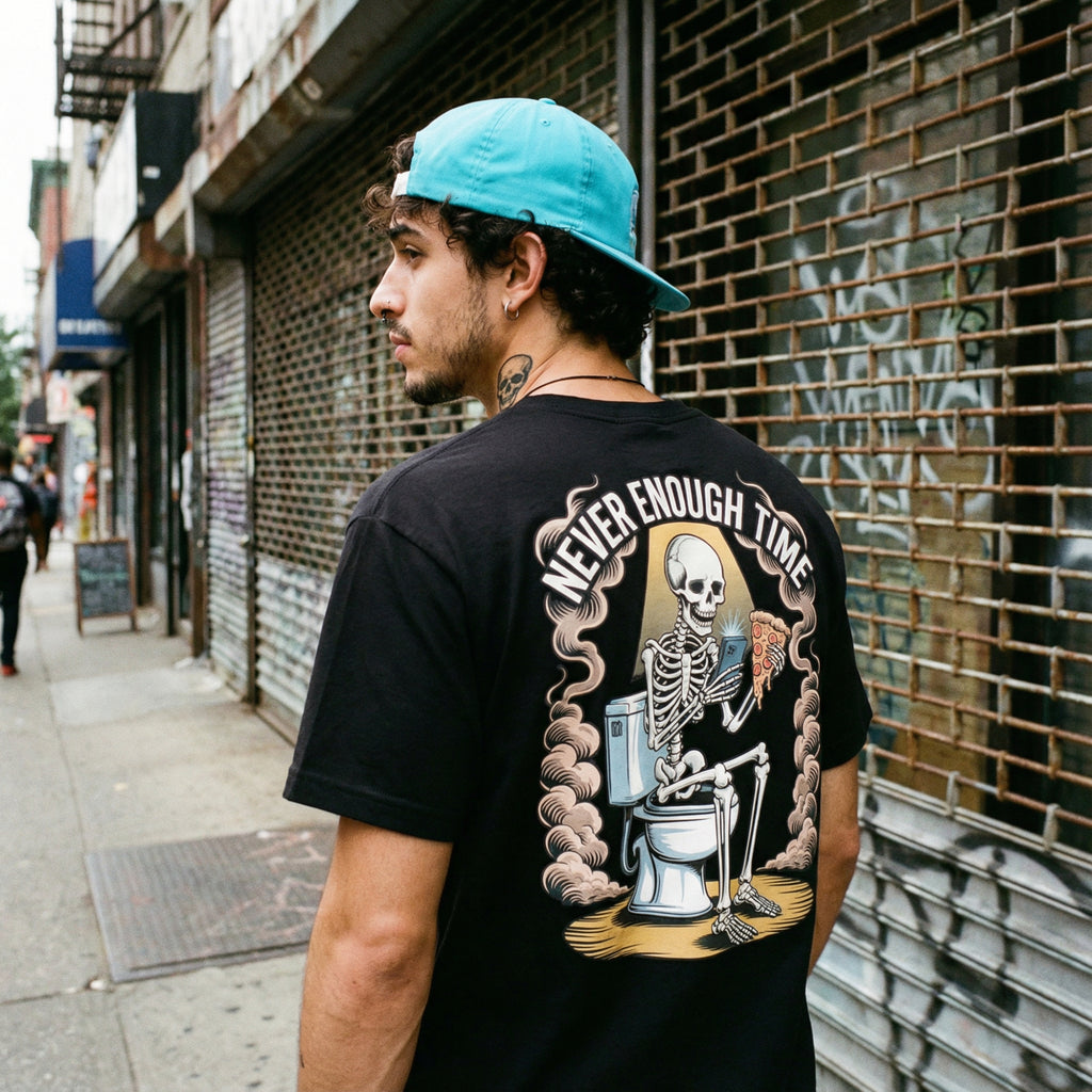 Never Enough Time Back Print Tee