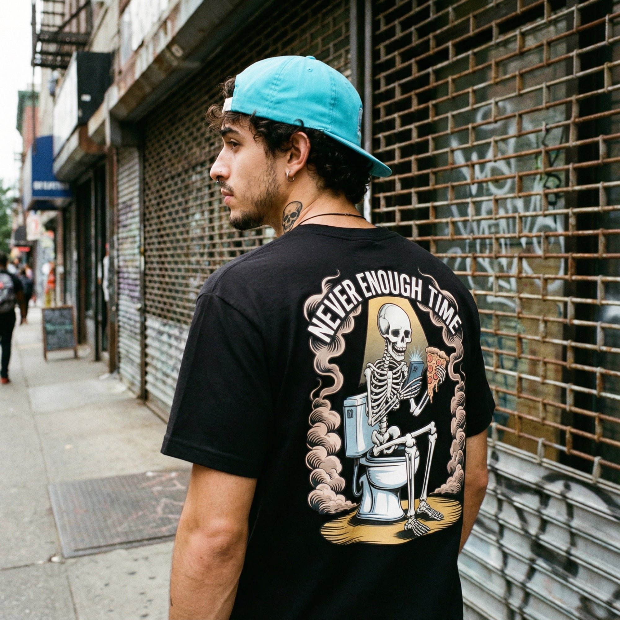 Never Enough Time Back Print Tee