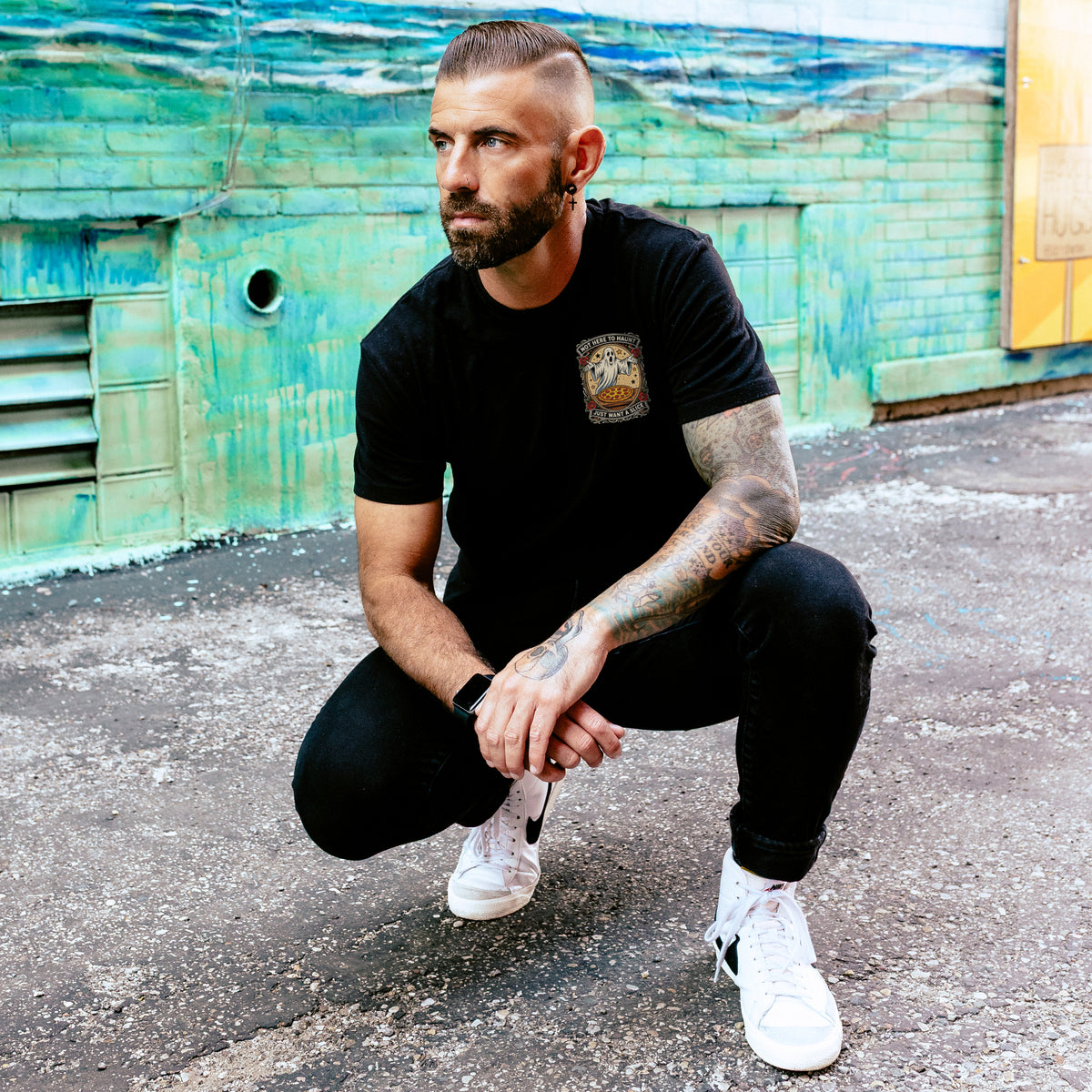 Not Here To Haunt Back Print Tee