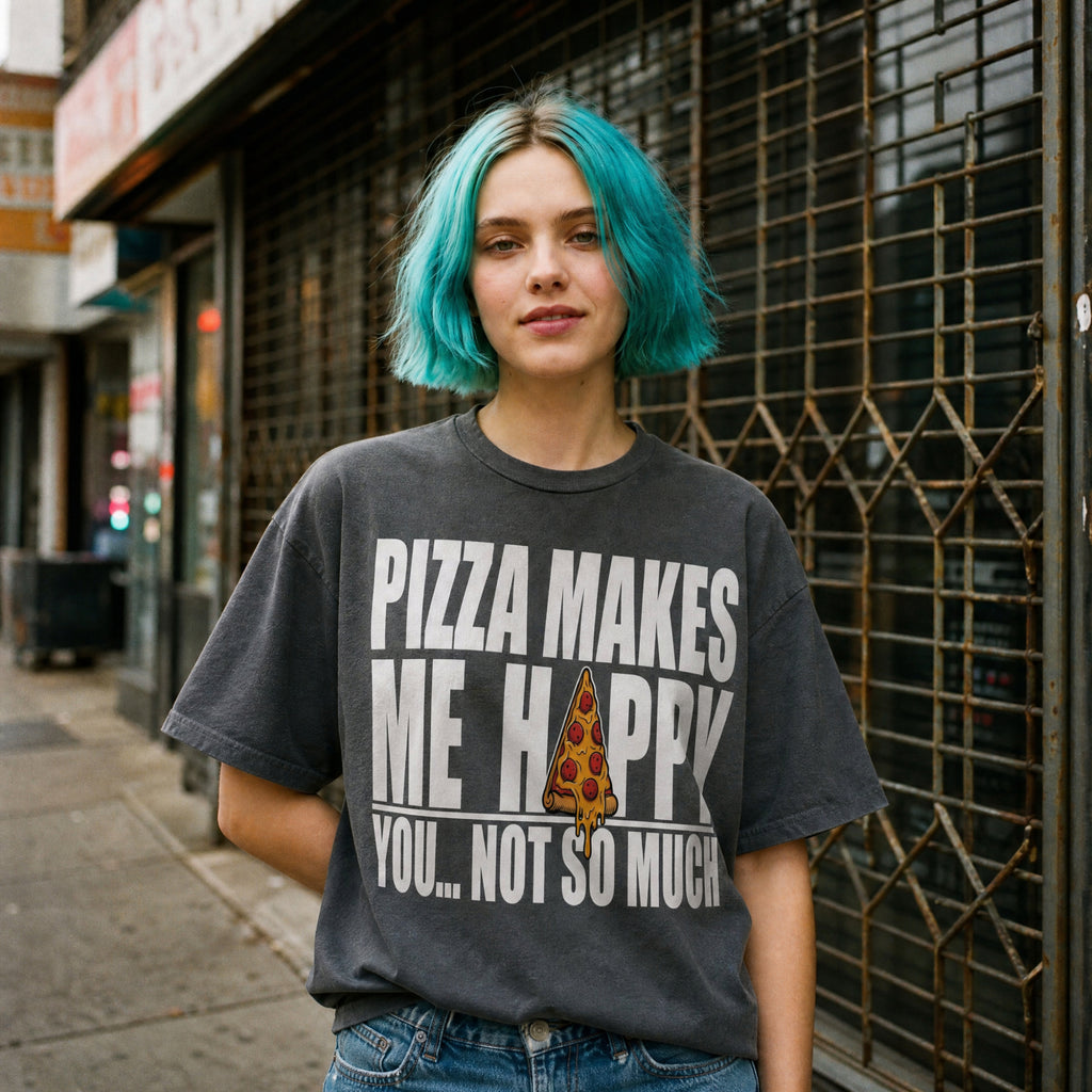 Pizza Makes Me Happy Tee