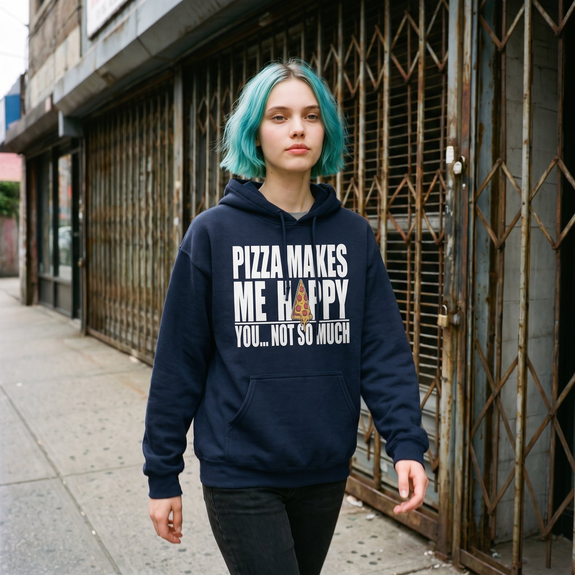 Pizza Makes Me Happy Hoodie