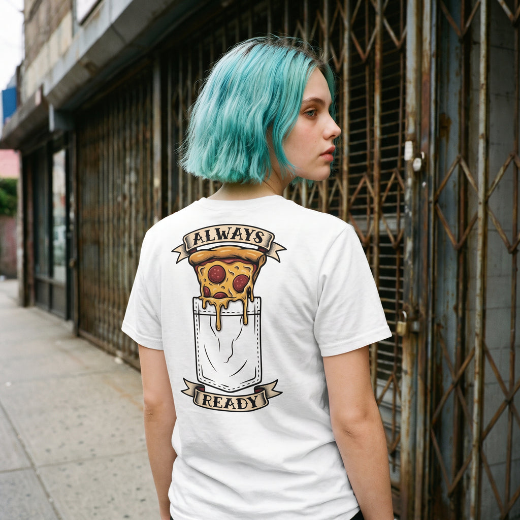 Pizza Pocket Back Print Tee