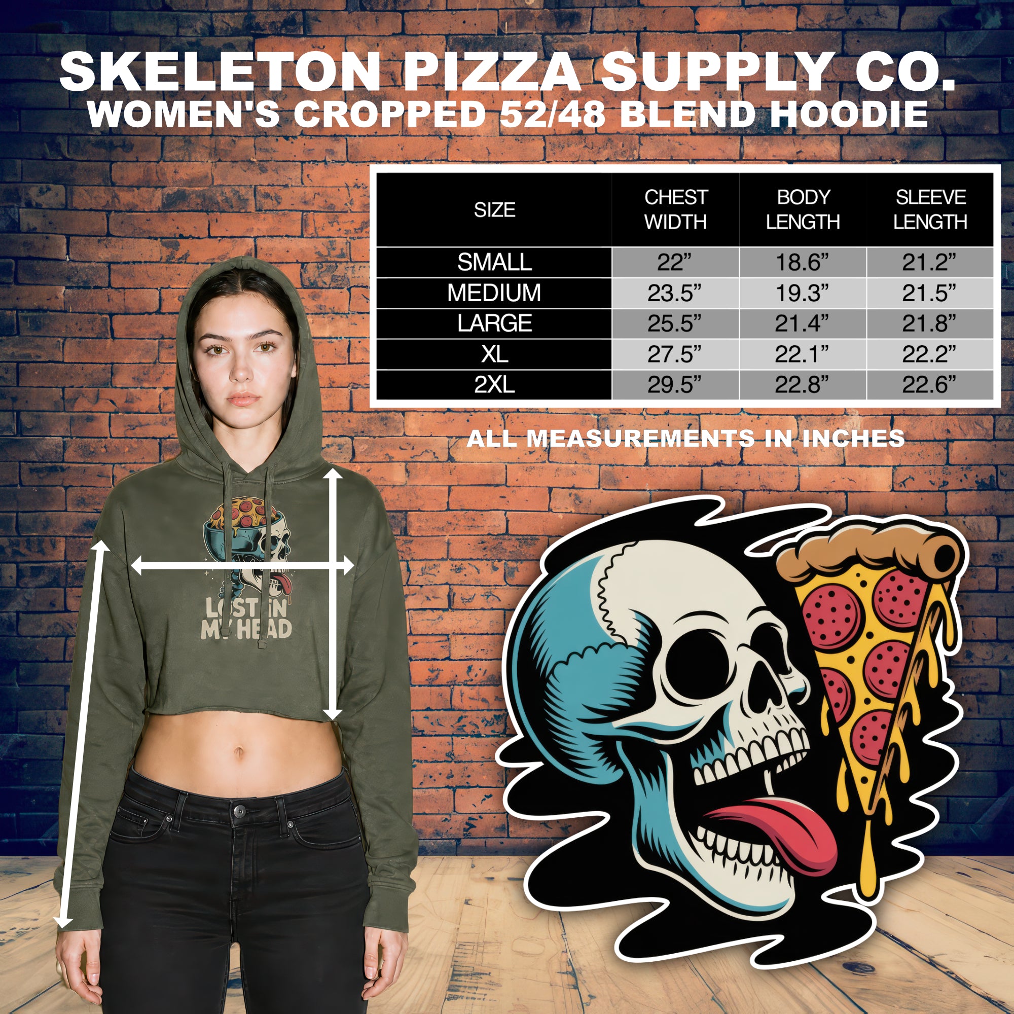 Lost In My Head Women's Cropped Hoodie