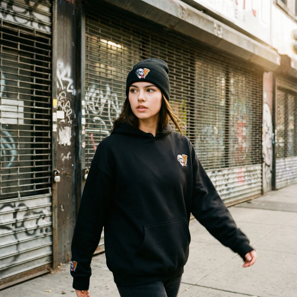 Skull Slice Cuffed Beanie