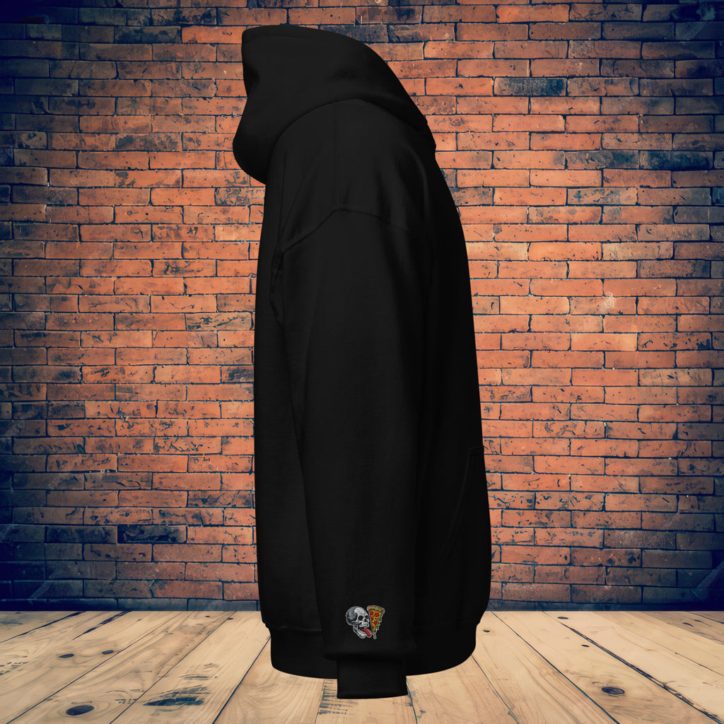 Skull Slice Embroidered Pullover Hoodie