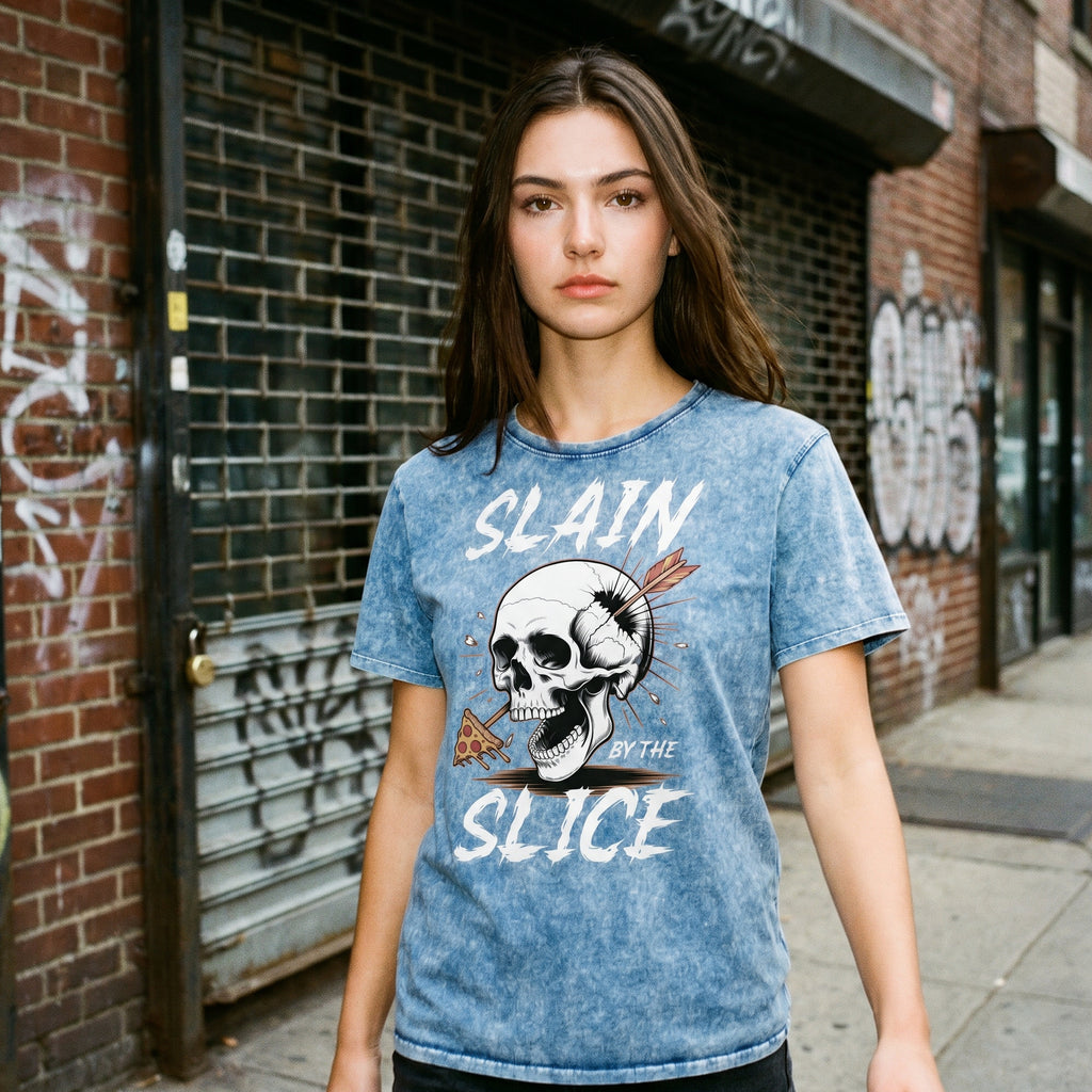 Slain By The Slice Vintage Wash Tee
