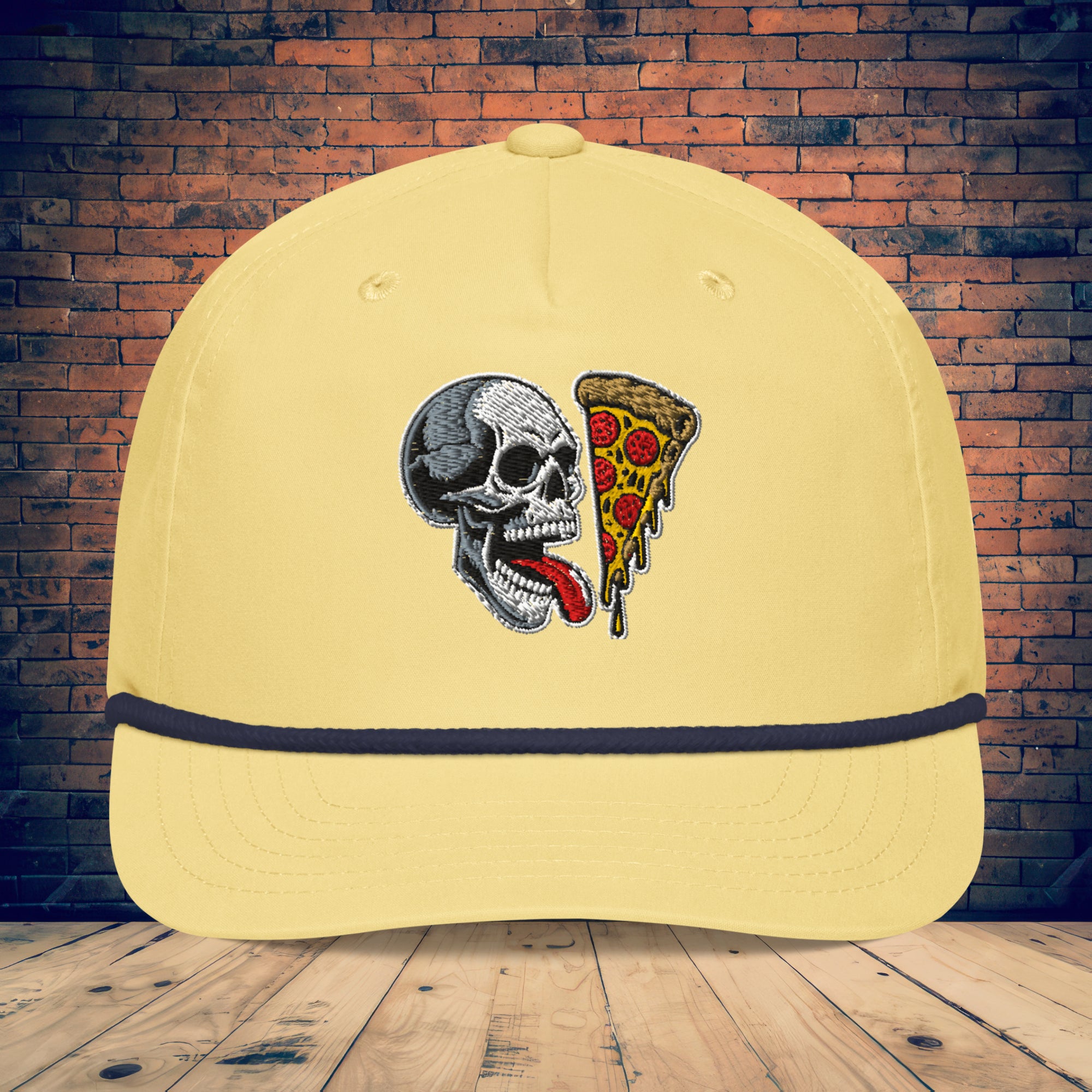 Skull Slice Grandpa Rope Cap – Skeleton Pizza Supply Co.