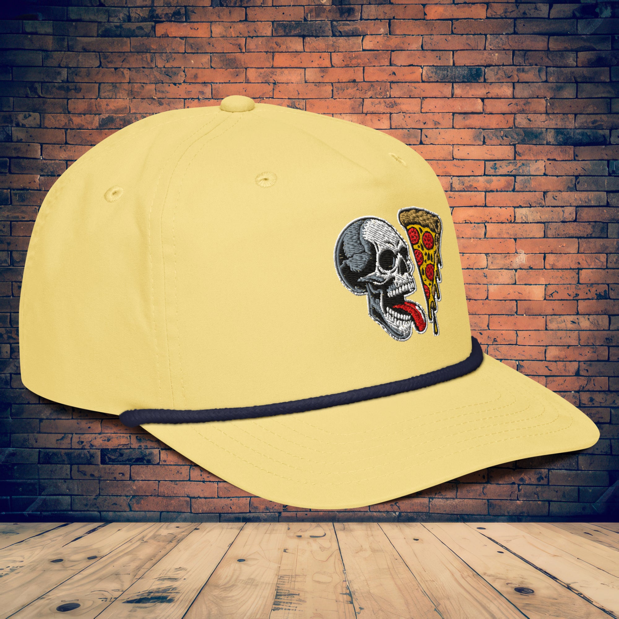 Skull Slice Grandpa Rope Cap – Skeleton Pizza Supply Co.