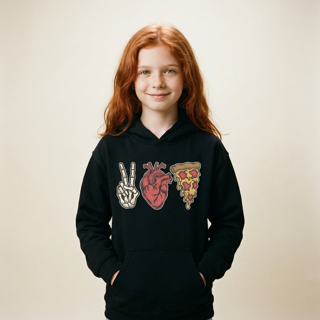 Youth Peace, Love & Pizza Hoodie